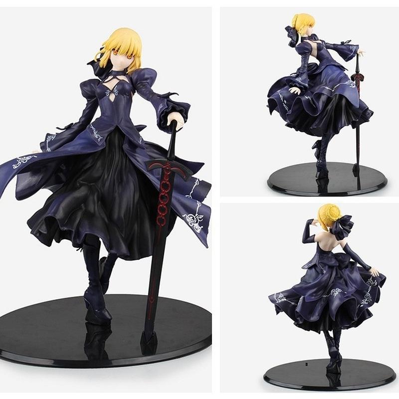 Аниме Fate Stay Night Альтер Сейбер Черное Платье Фигурка Персонажа Мультфильма Модель Декор для Рабочего Стола Коллекционная Статуя Игрушки Подарок