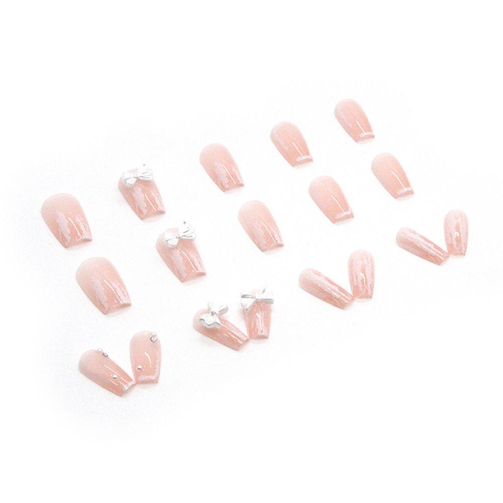 24 шт., накладные ногти, белое сердце, накладные ногти, элегантные накладные ногти, полное покрытие