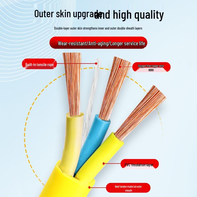 Anti-Freeze Waterproof Outdoor Copper Power Cord - 2-Core 1/1.5/2.5/4 Sq.