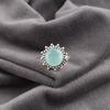 Кольцо с аквахалцедоном, Ювелирное изделие из стерлингового серебра 925 пробы, Кольцо с драгоценным камнем, Изысканное ювелирное изделие ручной работы, Подарок для нее