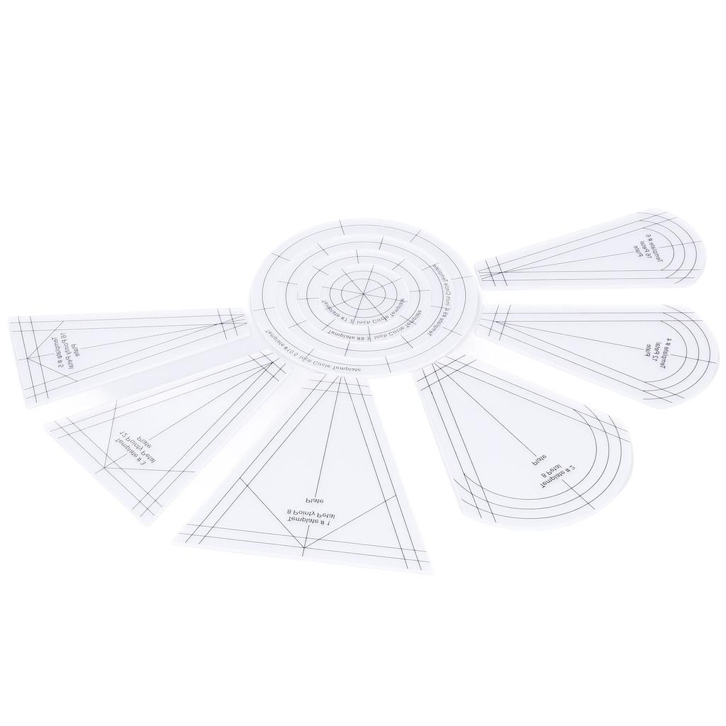 Quilting Rulers Shaped Patch Work Template Tool Ruler DIY Transparent Acrylic Sewing Ruler
