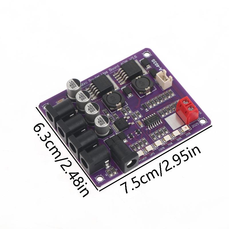 Ca-403S Мини-модуль бесперебойного питания 40 Вт 12,6 В Плата зарядки аккумулятора Плата источника питания ИБП с 4-канальным выходом