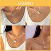Floral Metal Pendant Necklace With Alloy Charm For Women Fashion Jewelry Set