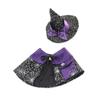 Мягкая кошачья шляпа волшебника, плащ, регулируемый костюм ведьмы для питомца, забавная кошачья шляпа волшебника-паука, косплей-вечеринка