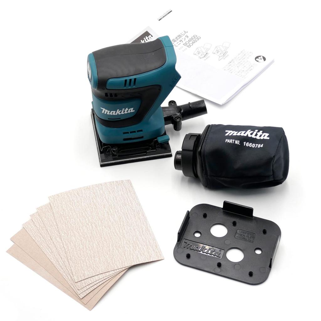 Makita Аккумуляторная пылезащитная мини-шлифовальная машинка 18 В продается отдельно BO480DZ Аккумулятор/Зарядное устройство