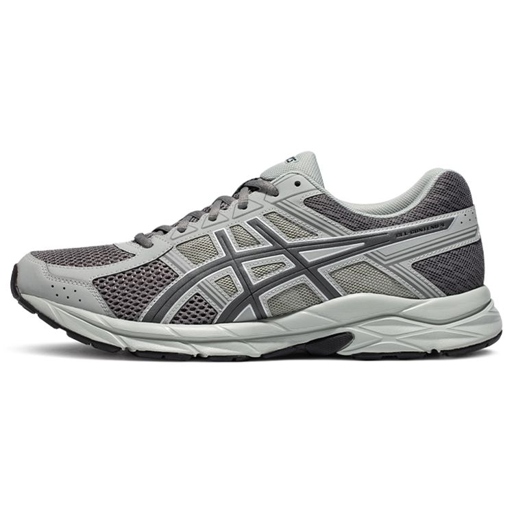 Asics Gel-Contend 4 Cushioning Fabric Synthetic Leather Durable Low-Top Running Shoes Men Sneakers Dark-Gray T8D4Q-033