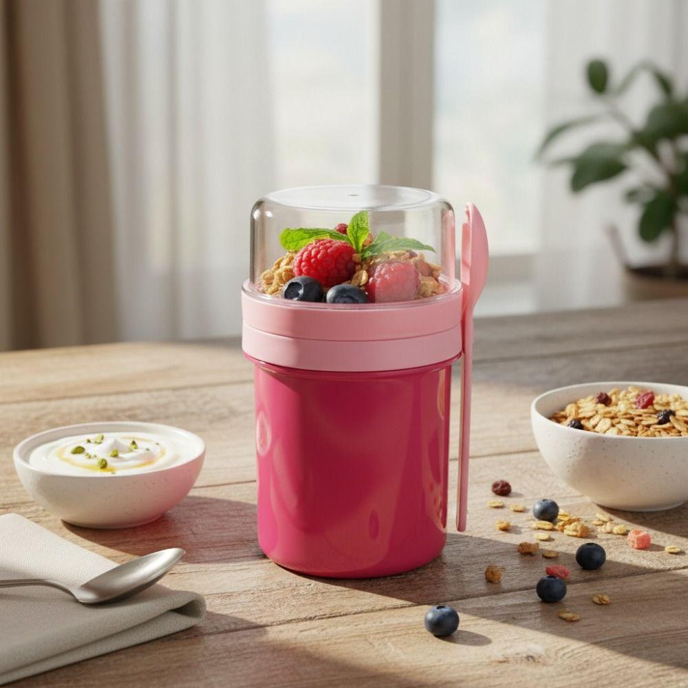 with Spoon Breakfast Cup Dressing Holder Yogurt Container Convenient Fruit Cup School