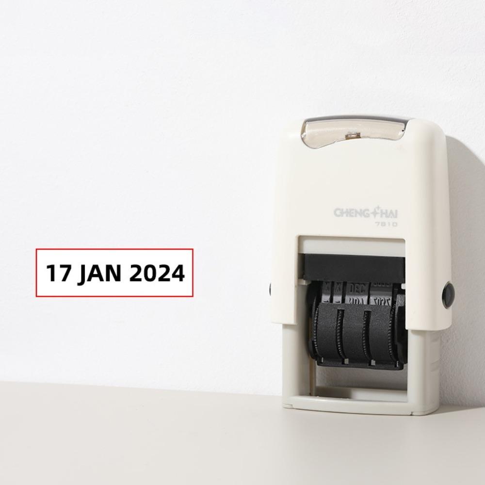 Handle Account Self-Inking Stamps English Version Date Wheel Stamp Date Stamps DIY Painting