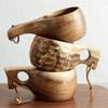 Натуральное дерево, цельный кусок, кружка из Финляндии, для дома, улицы, кемпинга, акация, вырезана без склейки, чашка для молока, чайные чашки