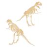6Pcs/Set Dinosaur Skeleton 3D Puzzles Model Assorted Figurines DIY Assembly Simulation Dino Mammoth Bones Decoration Toy