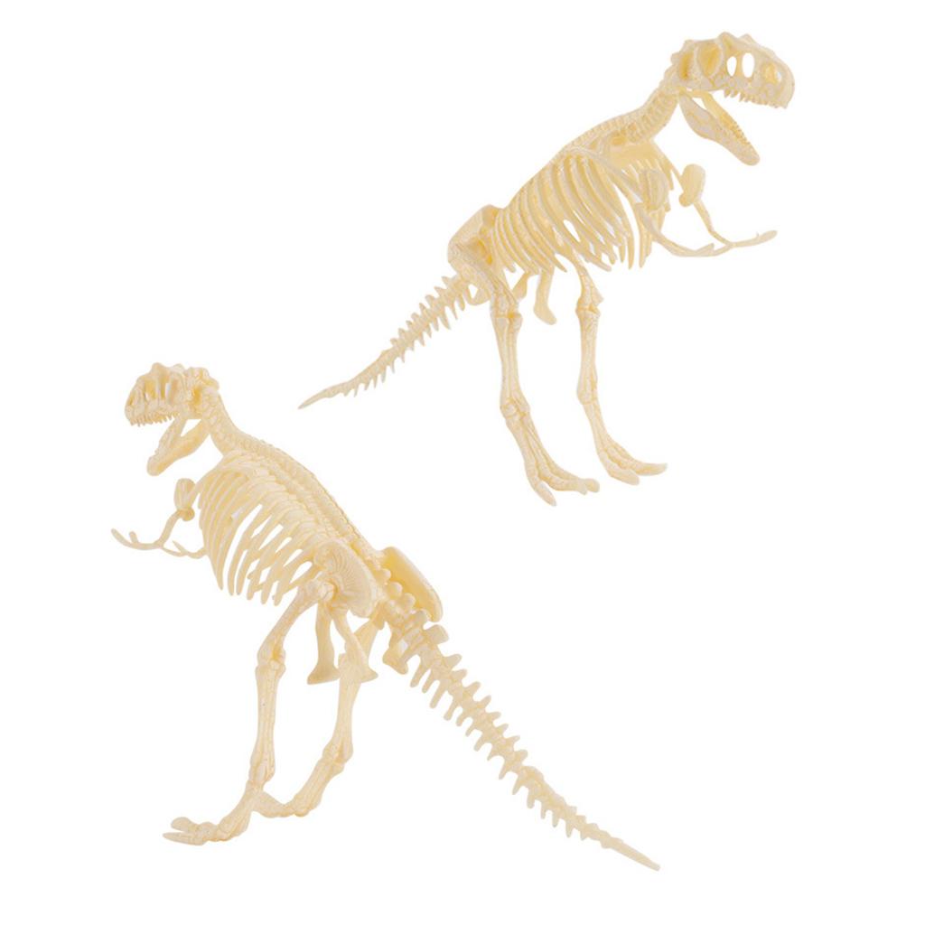6Pcs/Set Dinosaur Skeleton 3D Puzzles Model Assorted Figurines DIY Assembly Simulation Dino Mammoth Bones Decoration Toy