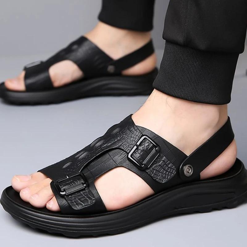 Обувь для мужчин Повседневная мягкая летняя обувь 2024 года Мужские сандалии Купить дешевую распродажу 2025 года Новые модели с открытым носком Дышащие ликвидационные стили Тенденции