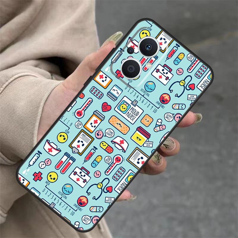 Мультяшный Чехол Доктор Медсестра Для OPPO Reno 11 11F 10 Pro 4Z 5Z 8T 5 6 7 8 Lite OPPO Find X5 X6 Pro X2 X3 Lite Чехол
