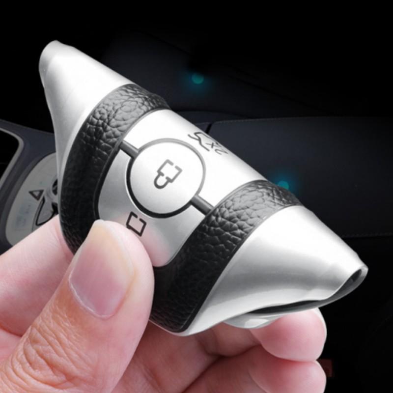 For Ford Fusion Mondeo Mustang Explorer Edge EcoSport Mondeo For Lincoln MKC MKZ MKX Leather Remote Key Case Cover Shell Fob Keychain