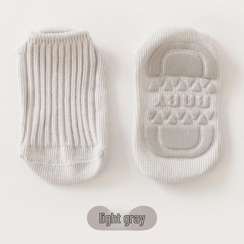 Spring/Summer Anti-Slip Combed Cotton Baby Socks - Infant Walking Floor Socks
