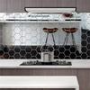 Flexible Reflective Hexagon Mirror Sheets Self Adhesive Mirror Tiles Non Glass Mirror Stickers for Home Decoration