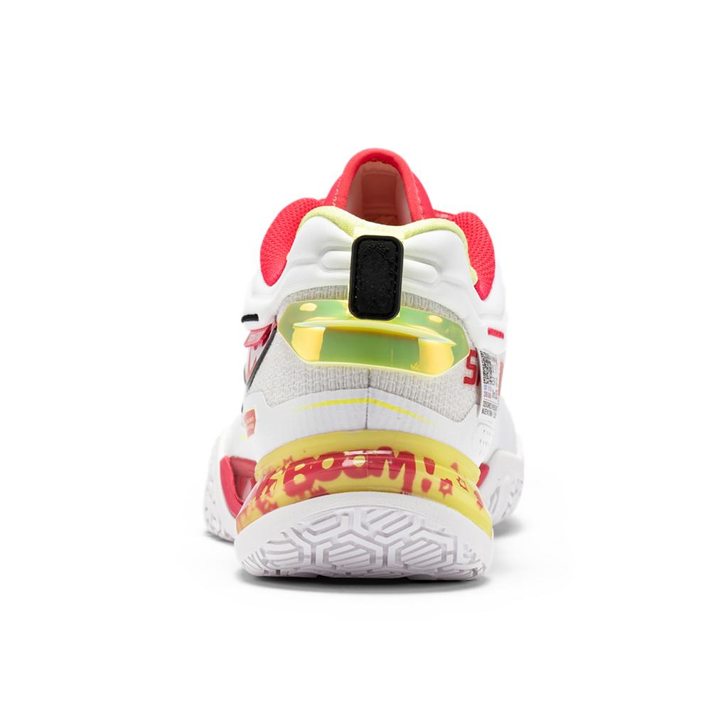 Li Ning Saga 3pro Амортизирующие Нескользящие Износостойкие Низкие Бадминтонные Кроссовки Унисекс Белый Желтый AYAV001-5