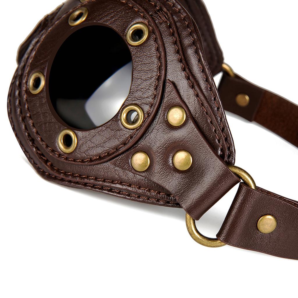 Очки в стиле стимпанк, регулируемые, из искусственной кожи, винтажные мотоциклы, косплей, очки в стиле стимпанк, очки для скутера, косплей