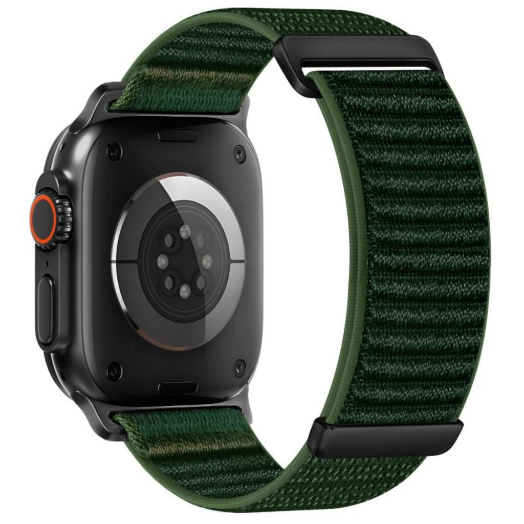 Watch Band For Apple Watch Series 11 10 42mm / 9 8 7 41mm / SE3 SE2 SE 6 5 4 40mm / 3 2 1 38mm Two-Piece Magic Tape Nylon Woven Wrist Strap
