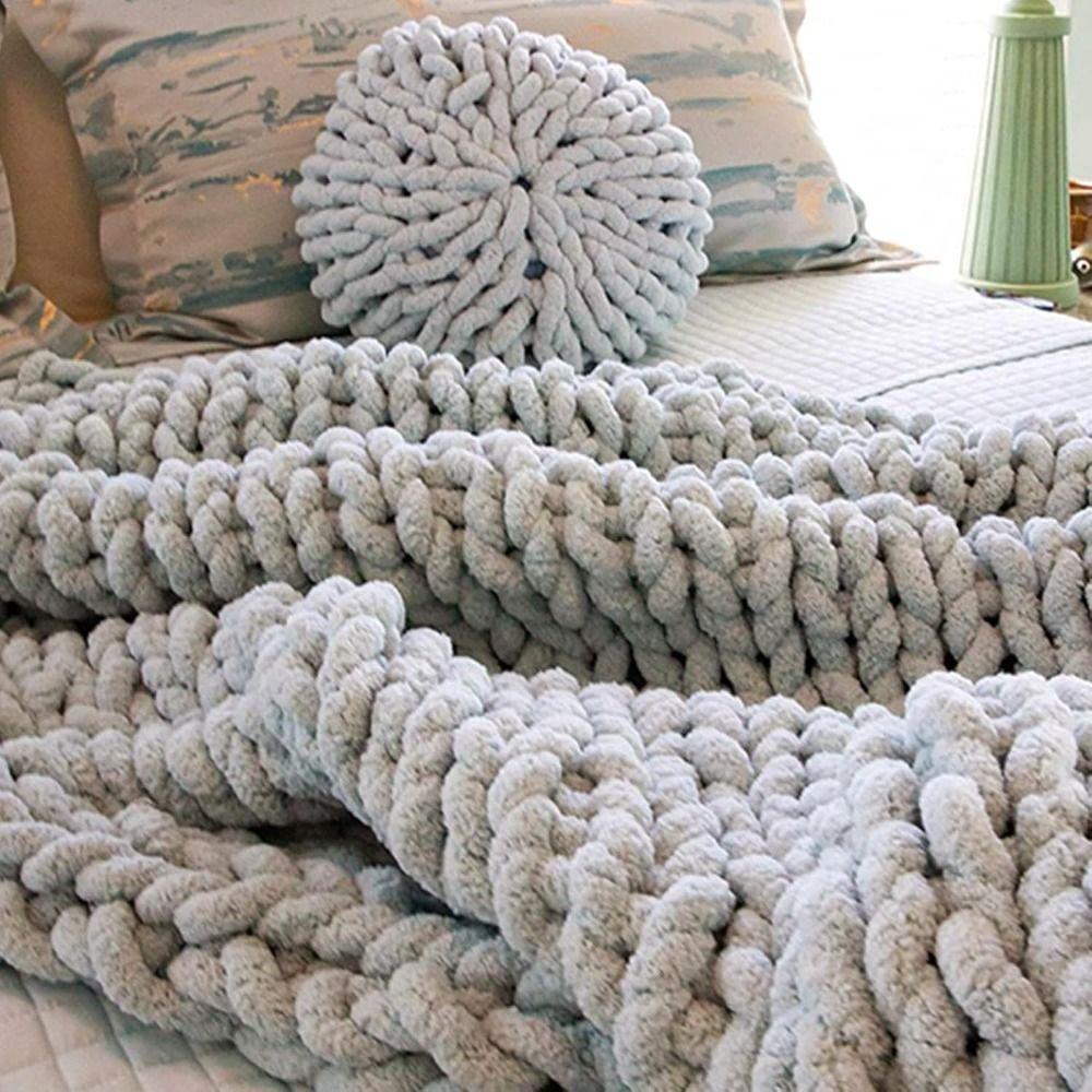 Пряжа шенилловая толстая мягкая пряжа для одеяла, грубая пряжа для вязания спицами и крючком