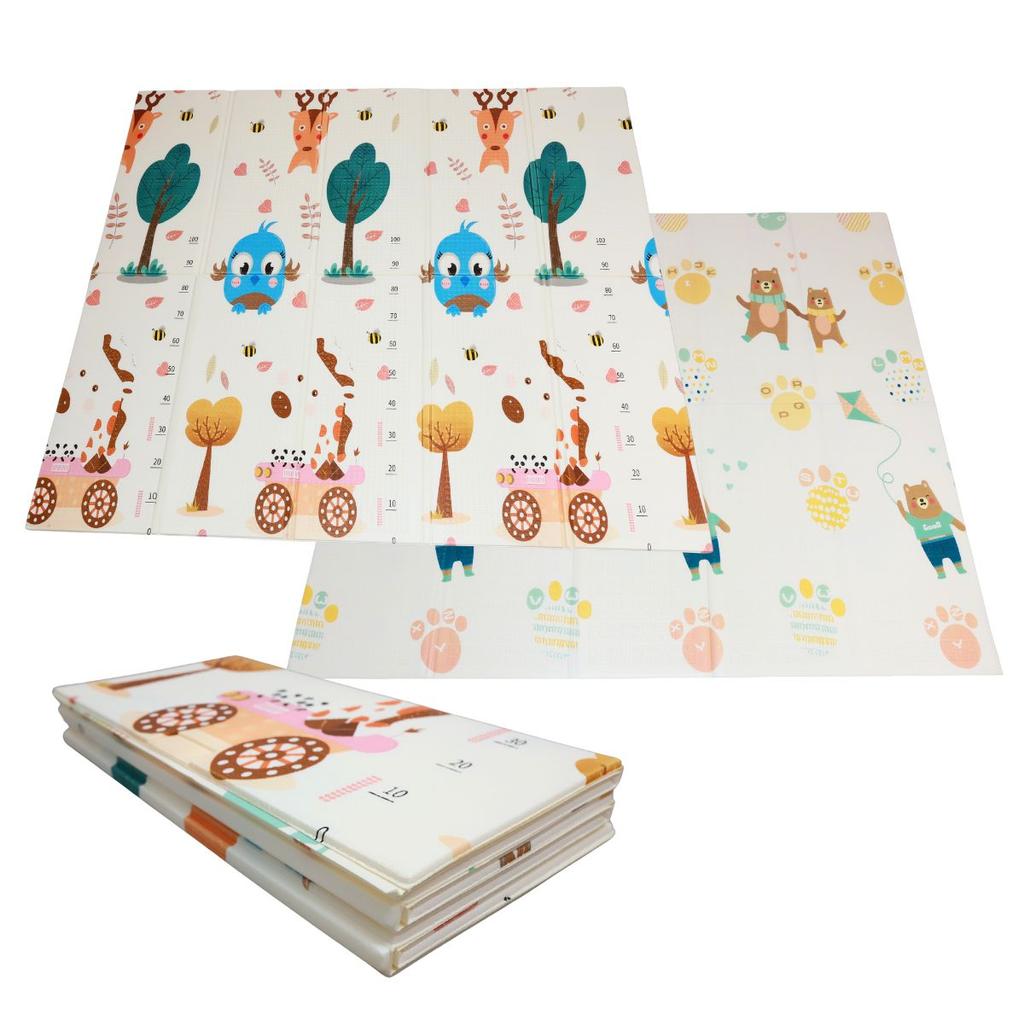 Складной коврик 200x180x1см - природа/медведи