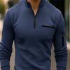 Весна и осень 2023, рубашка поло на молнии, мужская спортивная футболка, рубашка поло