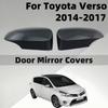 Для Toyota Verso 2014 2015 2016 2017 Автомобильные Хромированные Серебристые Аксессуары для Зеркал Заднего Вида Покрытые Углеродным Волокном Накладки на Зеркала Дверей Стиль Наклейка