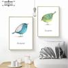 Мультфильм милые птицы детская настенная живопись на холсте скандинавские украшения плакат и принты картинки для гостиной домашний интерьер