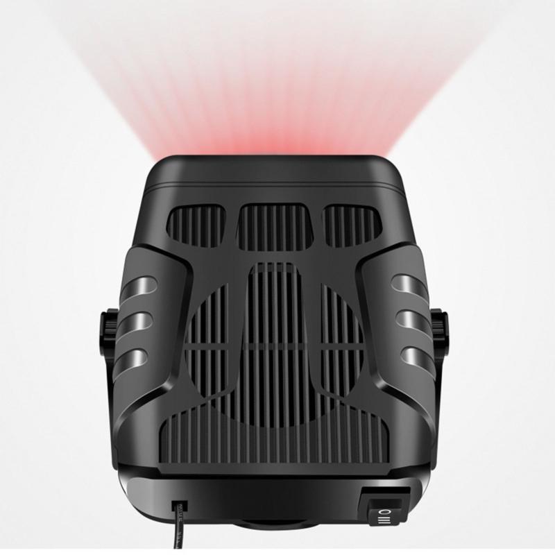 12V/24V Car Heater Electric Cooling Heating Fan Portable Electric Dryer Windshield Defogging Demister Defroster