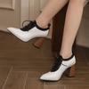 Black White Women Pumps High Heel Small Big Size 32 50