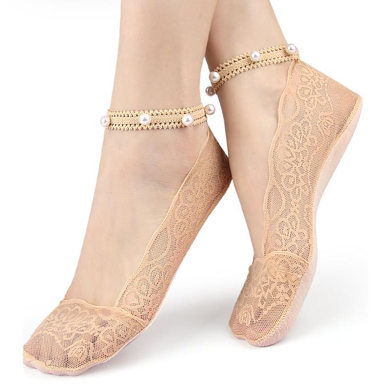 Носки Pearl Boat Socks, летние, тонкие, универсальные, с глубоким вырезом и завязками, невидимые, женские, с завязками Pearl, не спадают и незаметны.