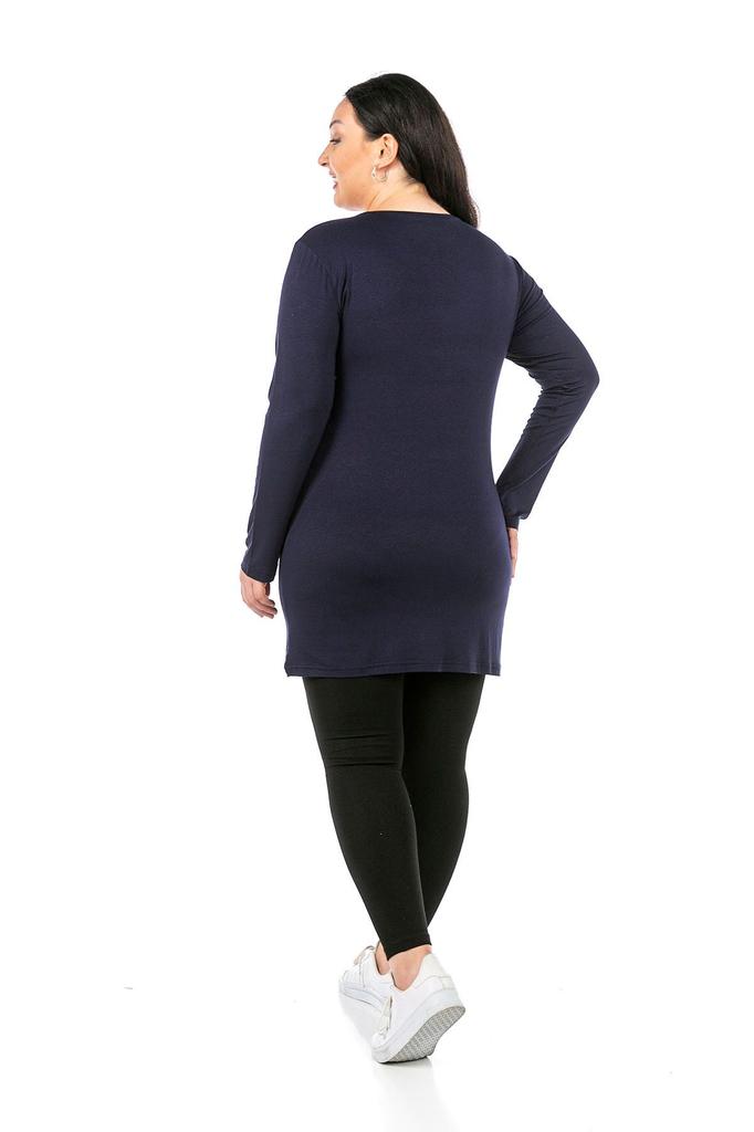 Women's Style Big Size Body Plus Size Round Neck Long Sleeve Viscose Long Mink Body