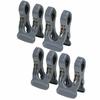 Sawafuji Wide Clothes Drying Pole Clips, Gray, 77mm Wide, Set of 4, Strong, 4-Spring, Wide, Easy To Hold, Fall Prevention, Pole Clamp, Blanket, Mat, W