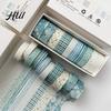 Scrapbooking Tape 10 Rolls Washi Set, Retro Plaid Cartoon Adhesive Tape, Decorative Masking for DIY Art Crafts, Journaling, Scrapbooking, Gift