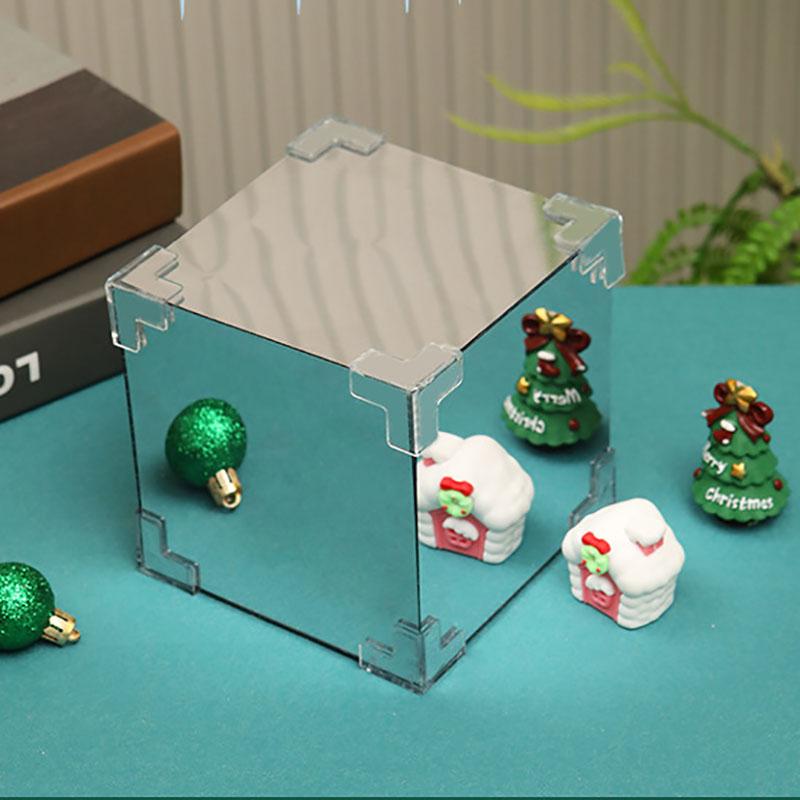 Рождественский свет для спальни, светодиодный кубический дизайн, праздничная подсветка, снежная сцена, элегантные рождественские световые украшения для помещений