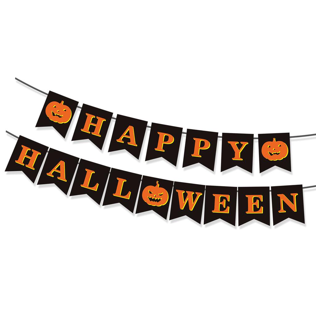 Halloween Banner Happy Halloween Banner with Pumpkin Signs Halloween Party Decorations Hanging Party Supplies Gift
