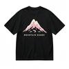 Мужская футболка с альпийской минималистичной графикой, унисекс, черная, 100% хлопок, топ, летняя