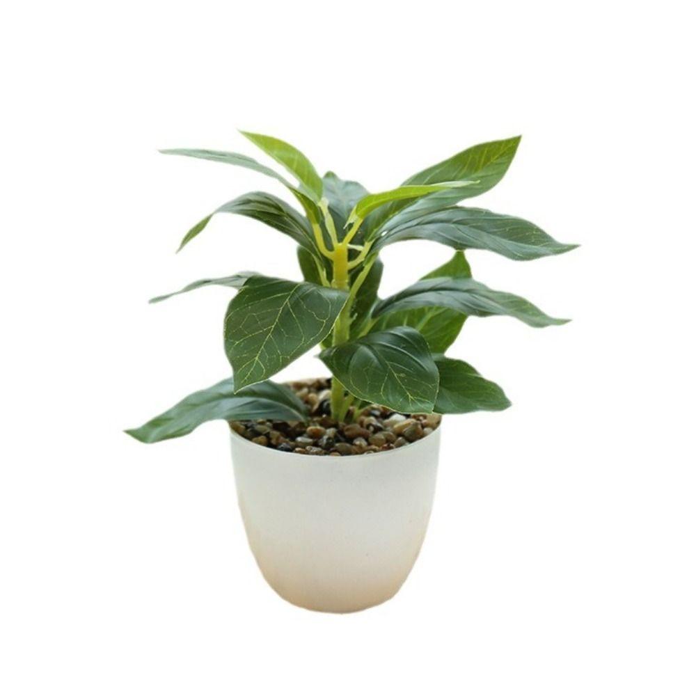 Plastic Artificial Plants Bonsai Lifelike Green Pot Plants Decoration Outdoor Indoor Decoration