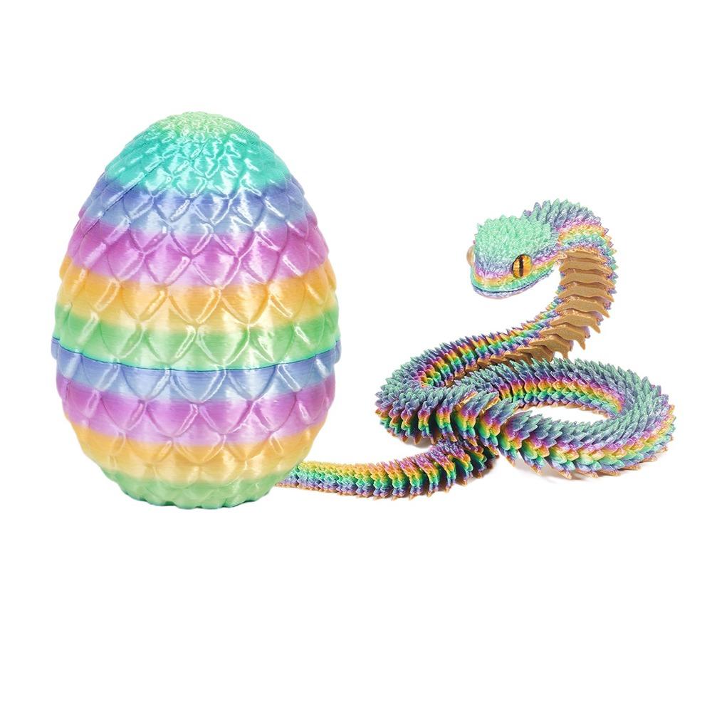 Яйцо змеи 3D-печатные игрушки змеи креативная имитационная модель животного рождественские украшения