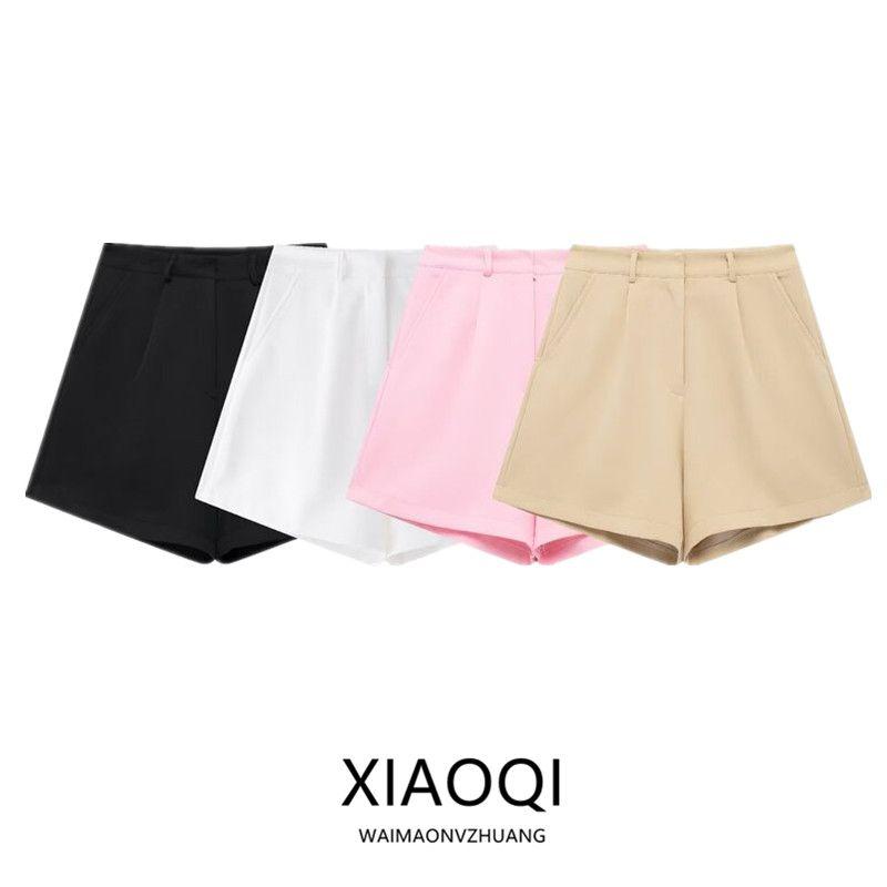 Fashion Style 2024 Summer New Arrival Women's Casual Loose Pants Hot Pants High Waist Pleated Casual Shorts 1478030