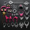 20PCS Universal Earrings Bracelets Crown For 1/6 Doll Accessories Fashion Set Girl's Doll Jewelry DIY Decoration Toy
