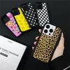 Чехол для телефона 'Wildflower Happy Girl Meow' для iPhone 12 13 14 15 16 Pro Max Plus 17Pro Max 3D Щенок Леопард Волна клетчатая ткань wf Чехол