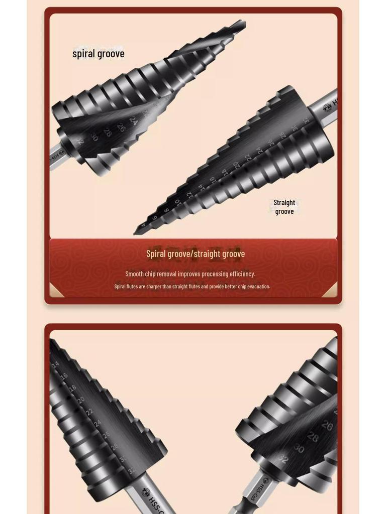 Набор ступенчатых сверл из нержавеющей стали Tiangong - универсальный расширитель высокой твердости