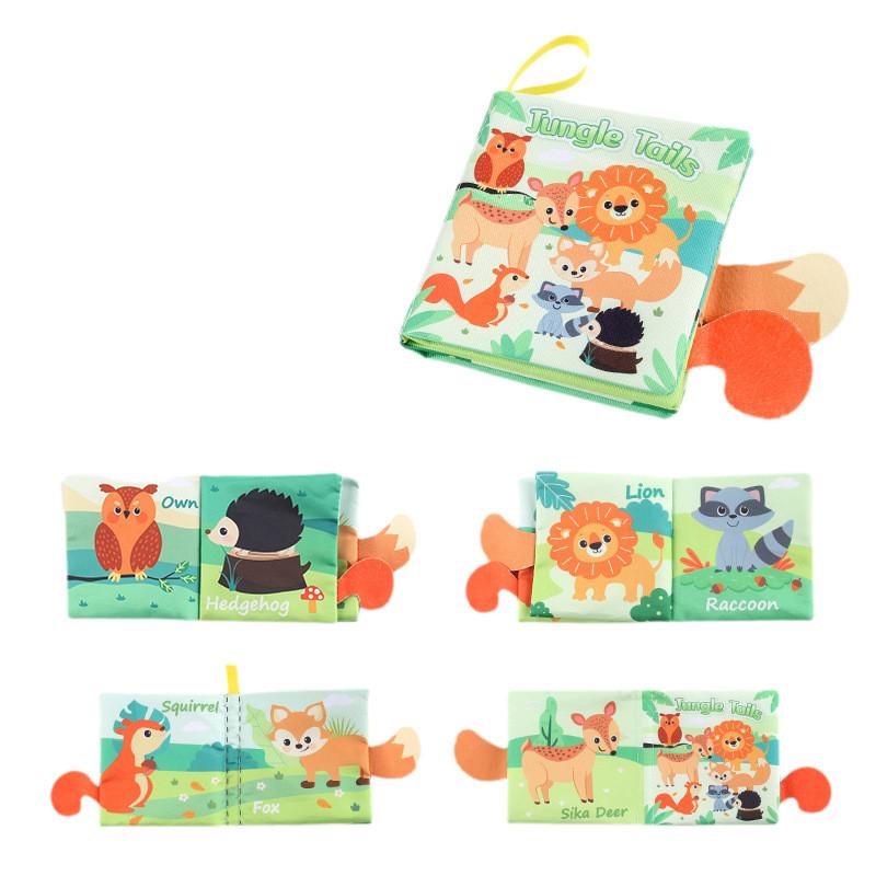 Заводской источник 4 страницы 8 сторон Трансграничная детская тканевая книга Устойчивая к разрывам Раннее развитие Пазл Детская тканевая книга Научная развивающая игрушка