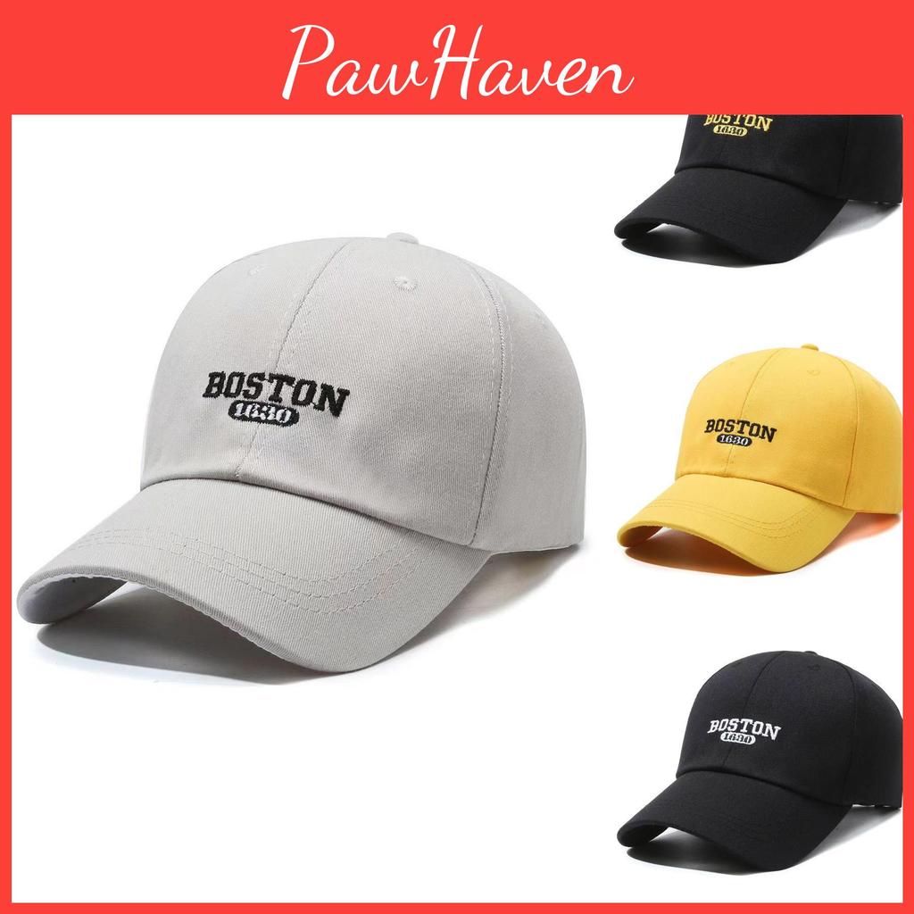 Boston 1690 Letter Embroidery Baseball Cap Sun Protection Breathable Gift Hat