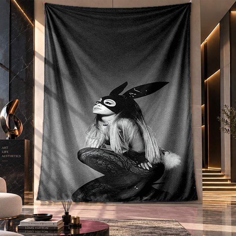 Wall Hanging Tapestry,Ariana Grande Printed Fabric Backdrop For Dorm Room Party Decoration