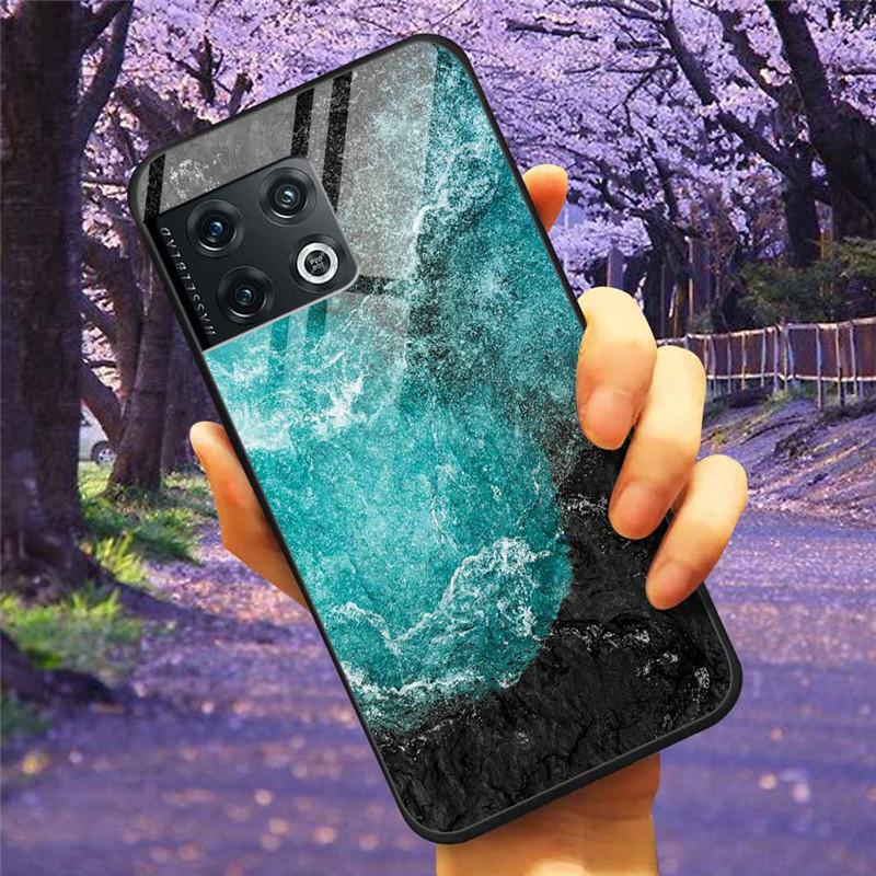 For OnePlus 10 Pro 5G Case 6.7'' Tempered Glass Starry Marble Hard Back Cover for One Plus 10Pro Funda Capa Oneplus10pro Coque