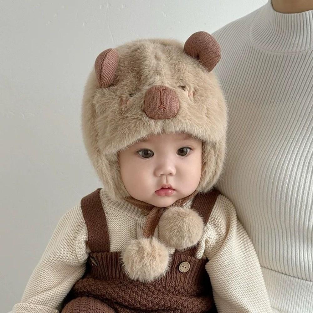 Plush Winter Baby Hat Cartoon Animal Kids Earflap Bonnet Hat Fashion Beanie Cap for Children