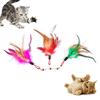 Puntos Pet Cat перо колокольчик игровая палочка дразнилка замена головы чесалка интерактивная игрушка
