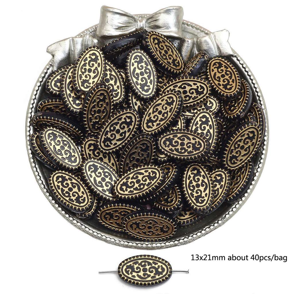 Бусины для браслета ручной работы, акриловые французские винтажные золотые плоские бусины, круглые бусины, украшения ручной работы, браслет, ожерелье, кулон, телефонная цепочка, аксессуары